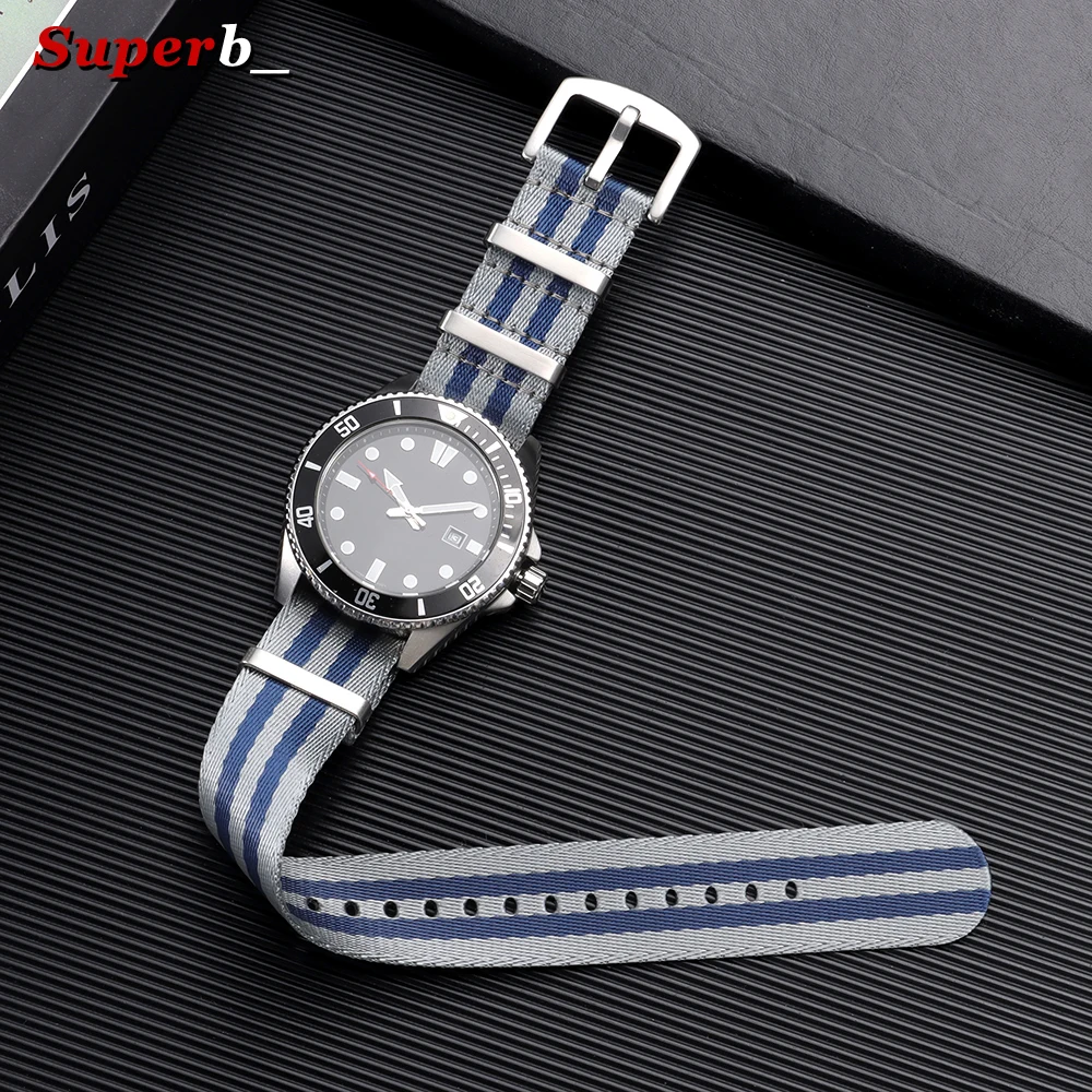 Nylon Canvas Watch Strap Bracelet - Military Sport Style, Unisex Replacement Watch Band (20mm/22mm)