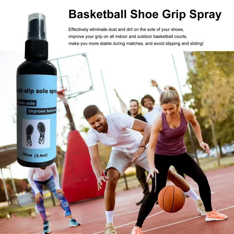 100ml Anti-Slip Sole Spray Spray for Basketball Shoes Shoe Sole Protector Improves Traction Cleans & Rejuvenates Shoe Soles 6