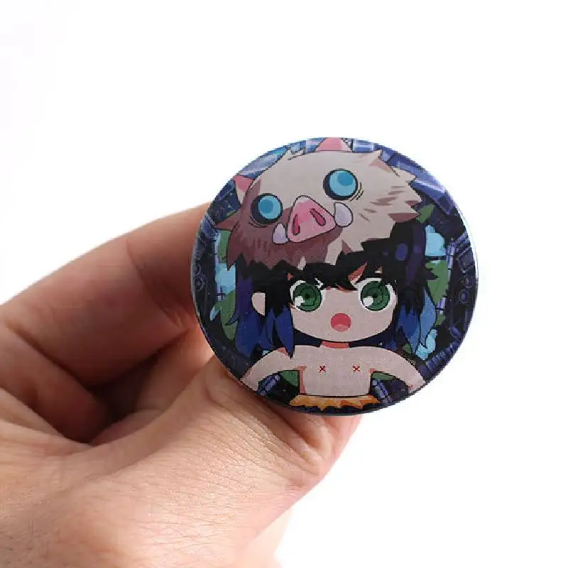 Anime Second element Q Version Badge Bar Butterfly Endure Tanjirou Fugang Yi Yong Shan Yi Yan Column Pendant Anime Peripheral