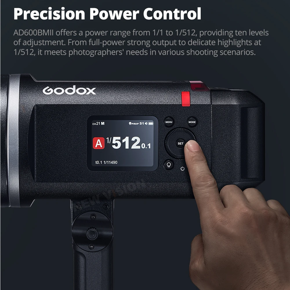 고독스 AD600BM II 고독스 AD600BMII 스트로브 플래시 600Ws 야외 플래시, 0.01-1.9초 재사용, 원터치 동기화, GN87 40W 모델링 램프