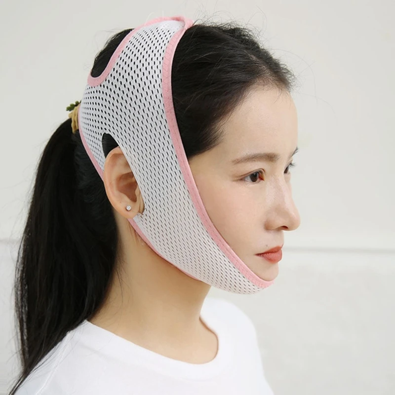 

D2TA Double Chin Reducer Facial Slimming Strap Elastic V Line Lifting Tool for Women Men Face Lifting Bandage