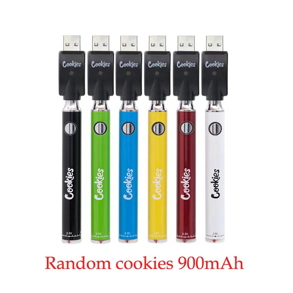 100pcs/lot cookie Preheat battery Vape Pen 500mAh Variable Voltage USB Charging Kit for 510 Thread cartridge E-cigarette vape kit