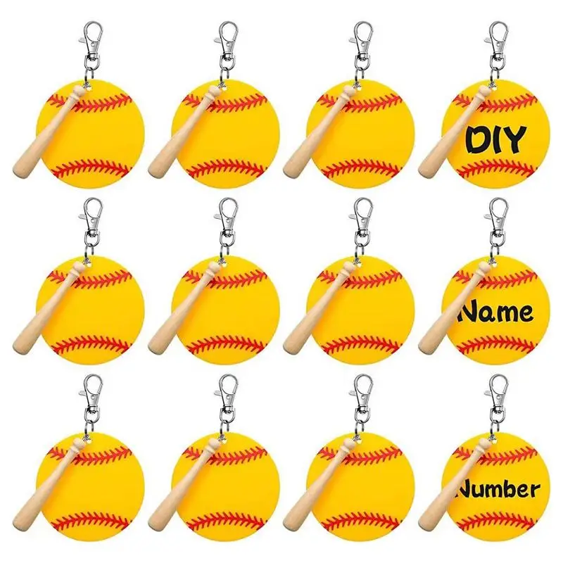 Acrylic Baseball Bat Keychain Acrylic Softball Keychain Acrylic