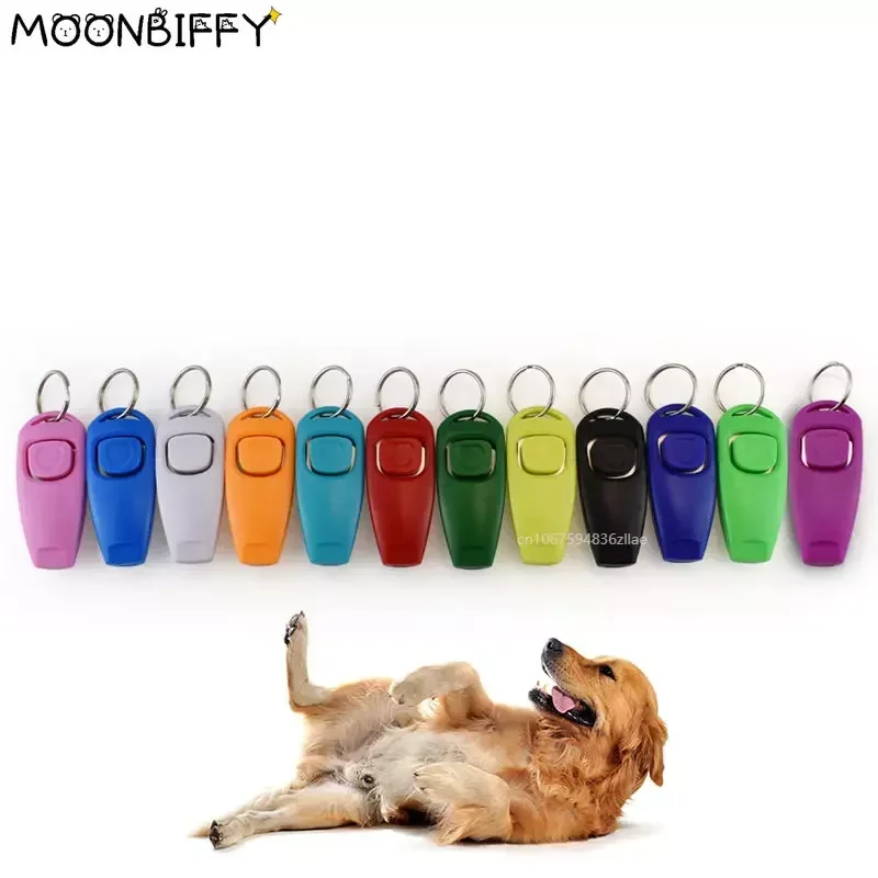 Pet Dog Whistle And Clicker Puppy Stop Barking Training Aid Tool Clicker Trainer Portatile Prodotti Per Animali Domestici Forniture 1 Pc