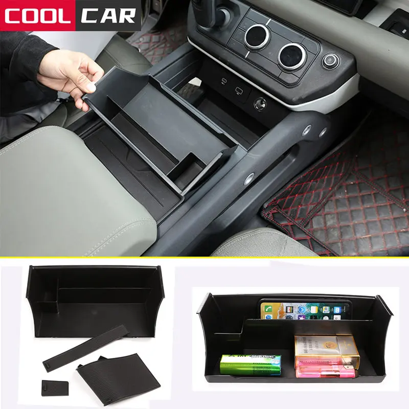 Per Land Rover Defender 90 110 2020 2022 Car Styling Abs Black Car Central Storage Box Phone Box Accessori Per Auto
