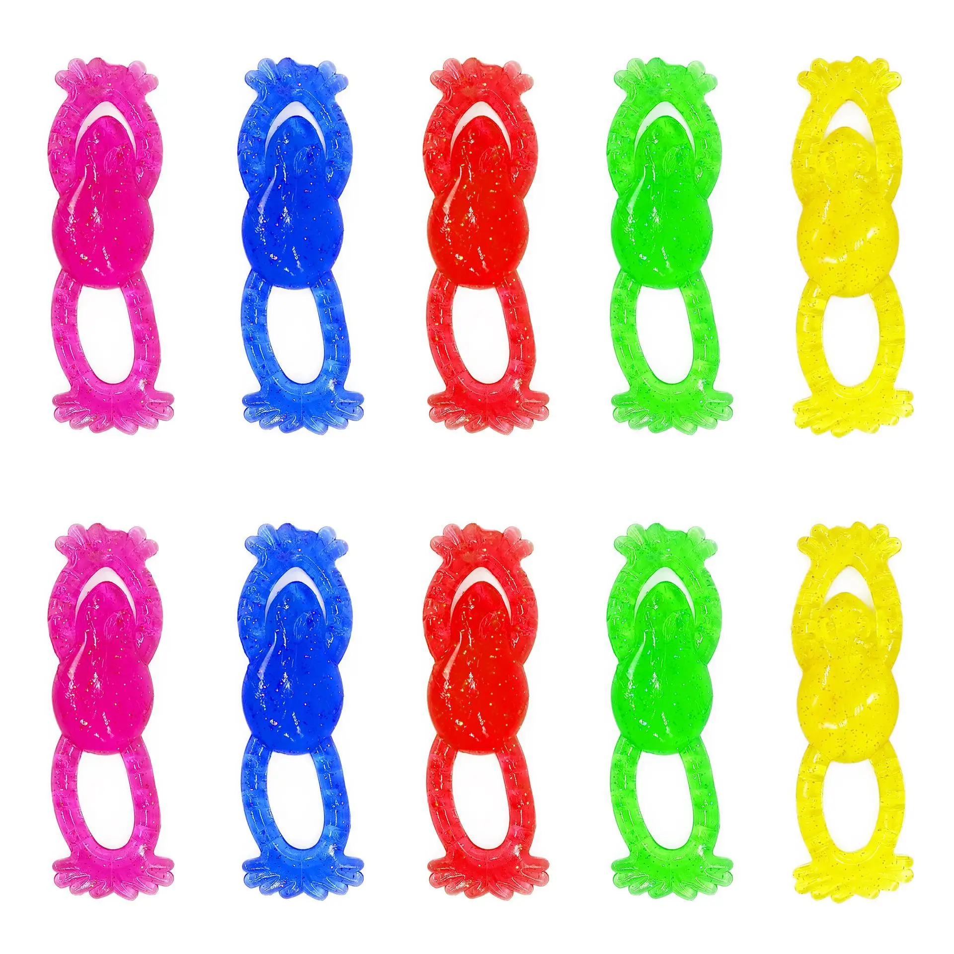 5/10Pcs Funny Frog Catapult Launcher Slingshot Finger Sticky Toys Kids Adult Birthday Party Favors Goodie Bag Pinata Fillers