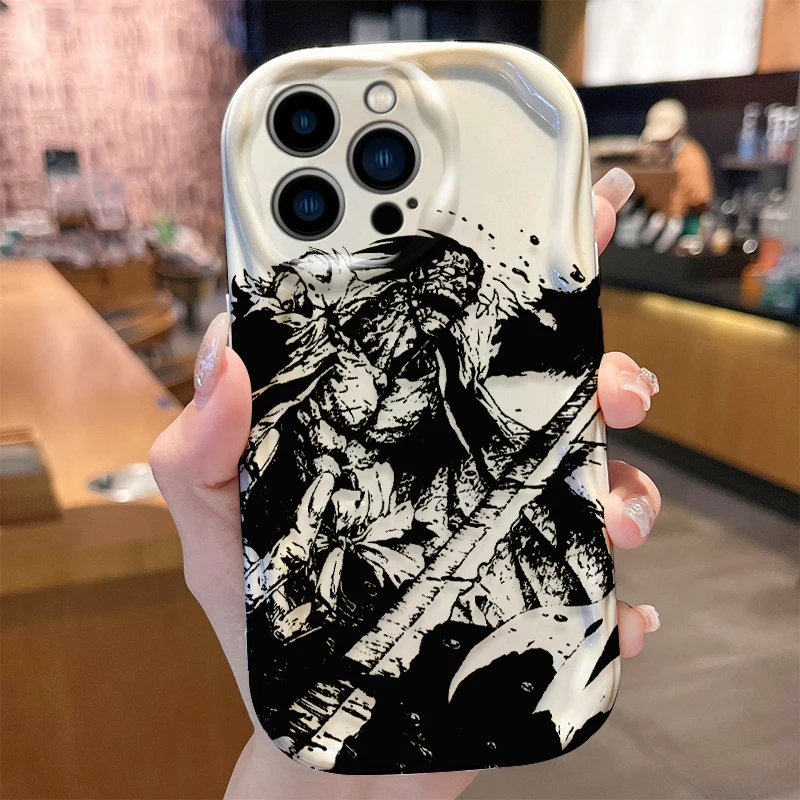 Stylish Anime Bleach Wave Design Shockproof Phone Case
