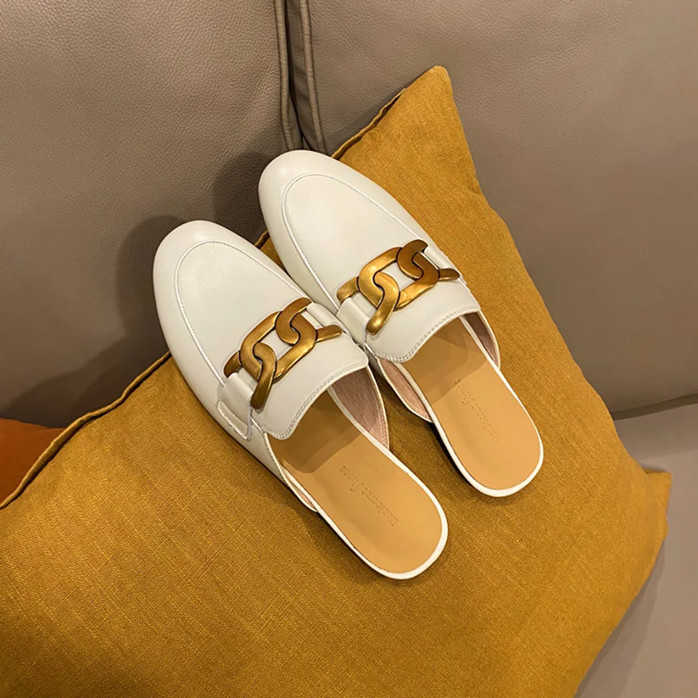 Women's Shoes Flats Loafers Ladies Real Cowhide Leather