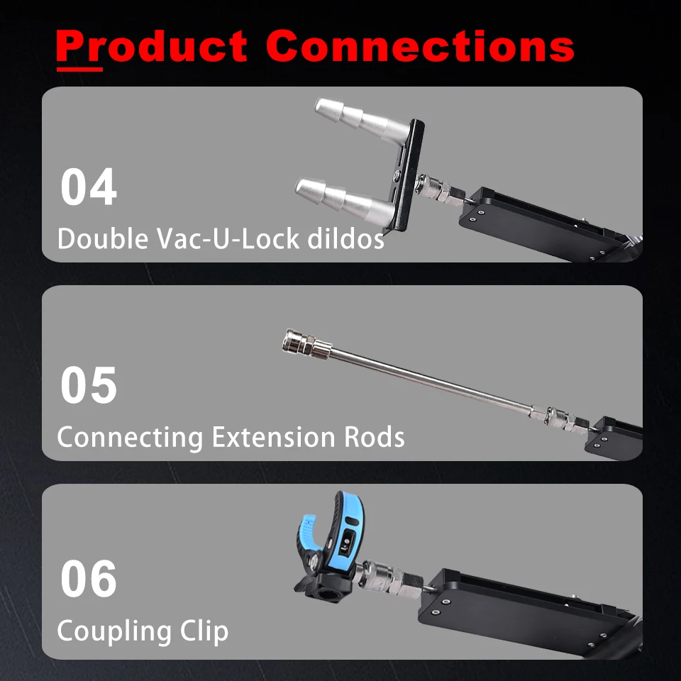 Sex Machine Attachment for Vac-U-Lock Masturbation Machine Automatic Sex Toys Quick Plug Metal Accessories sex toy