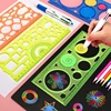 Geometry Spirograph Drawing Stencils Set Painting Template Art Crafts Creative Kids Educational Toy Variety of Flowers Ruler 1