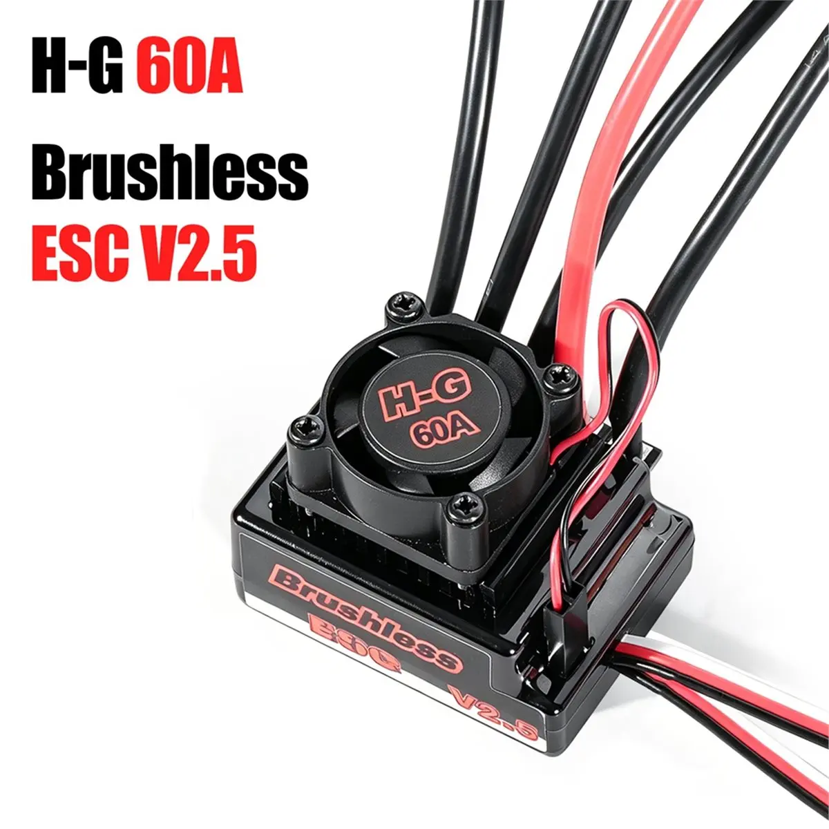 A32I RC 브러시리스 ESC 60A 방수 전자 속도 컨트롤러 2-3S 1/10 스..