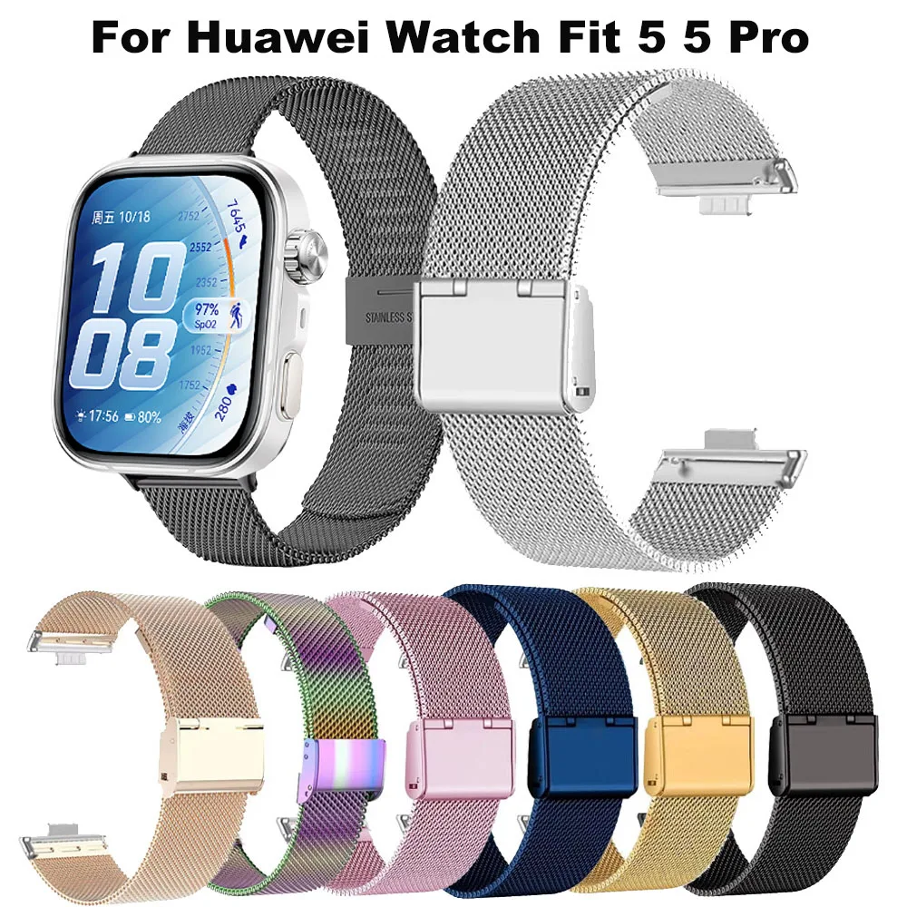 Stainless Steel Mesh Bracelet Watchband - Elegant Metal Accessory