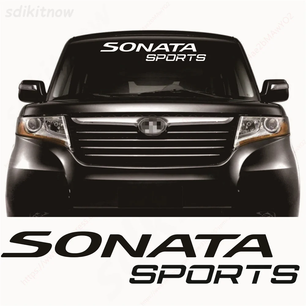 

80x14cm New Car Windshield Vinyl Sports Sticker Reflective Decal Styling Decoration Accessories For Hyundai Sonata
