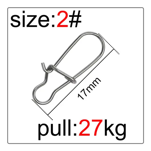 50Pcs Fishing Swivel Connector Hooks Line Clip Lock Carabiners Stainless Steel Fishing Fastener Snaps Tools - Image 10