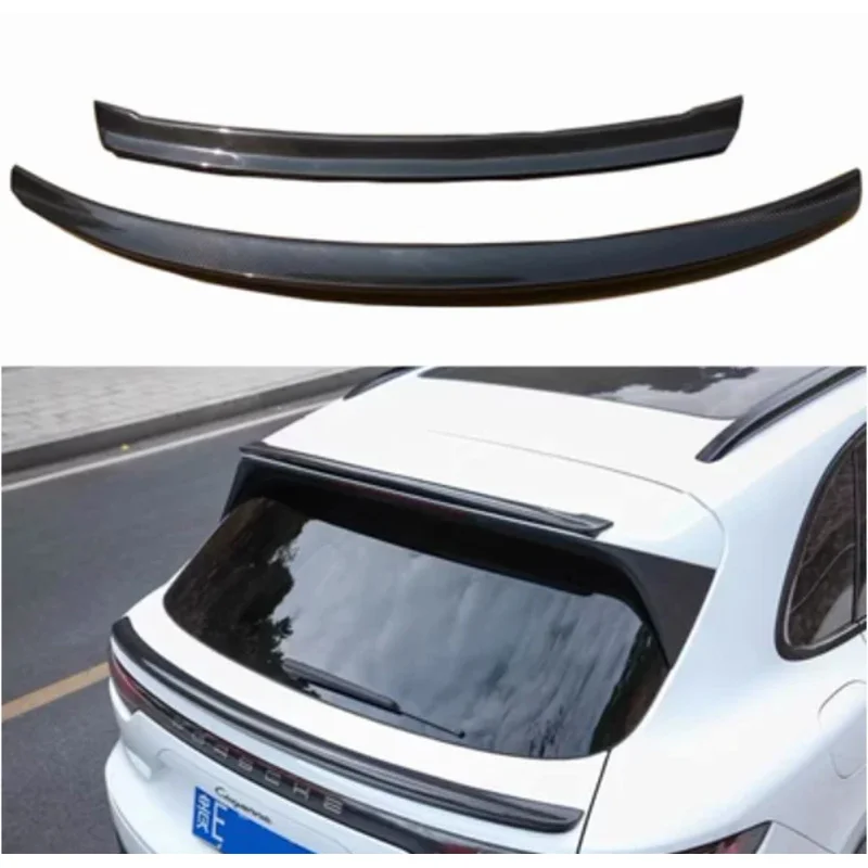 

For Porsche Cayenne 9Y0 2018 2019 2020 2021 2022 2023 Real Carbon Fiber Rear Wing Trunk Lip Roof Spoiler