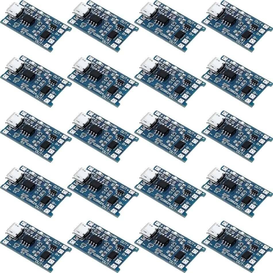 10Pcs 5V 1A 18650 Battery Board TP4056 Lithium Charging Mini/Micro USB Type C Charge Module With Protect