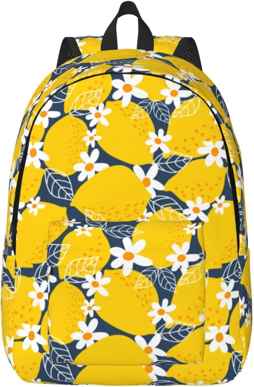 

Backpack Casual Lightweight Lemony Chamomile Laptop Backpack Men Women Travel Bag Outdoor Canvas Daypack
