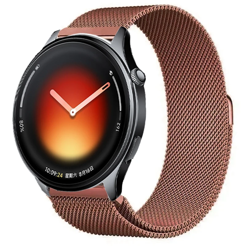 Sleek Stainless Steel Milanese Strap - 22/20mm Metal Band, Color 2