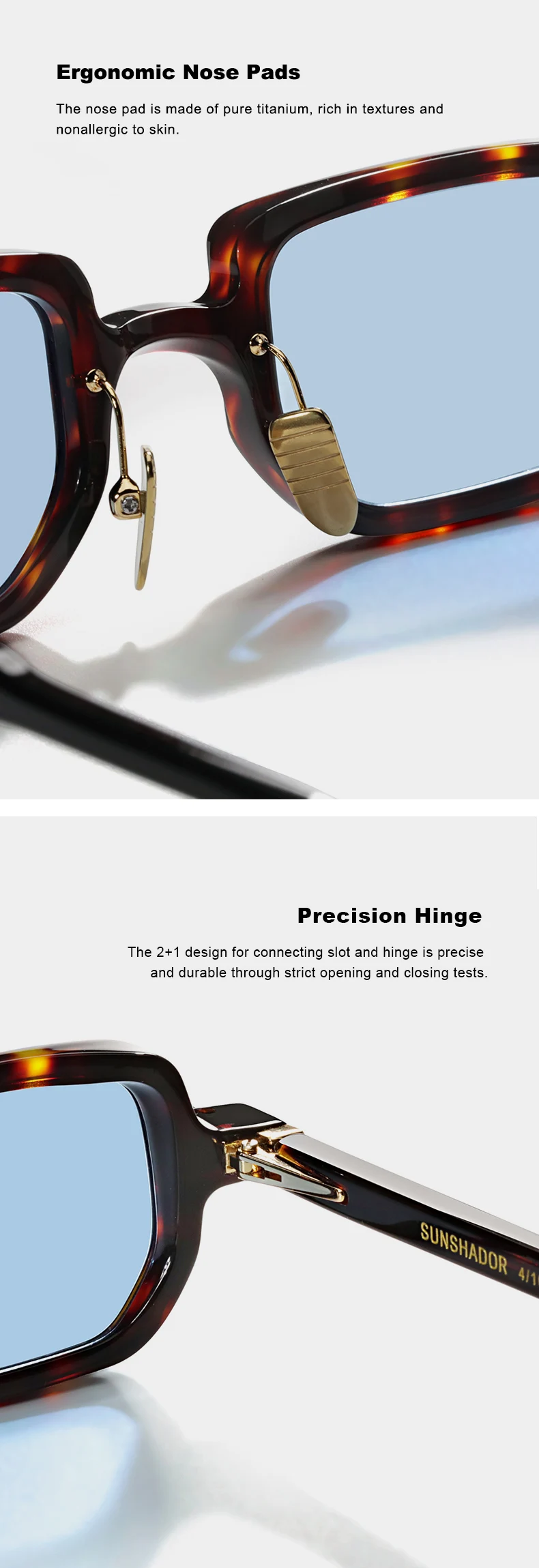 Luxusmarken-Sonnenbrille, handgefertigt, aus Schildpatt-Acetat, UV400, SASTATRE-Brille, Herrenmode, klassische Sonnenbrille, kann mit Logo graviert werden. – Detail 8