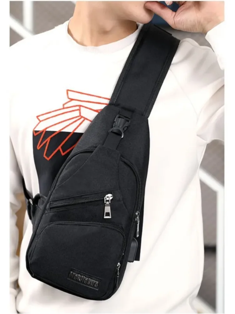 Borsa a Tracolla da Uomo, Borsa Monospalla Grande Capacità per Sport e Tempo Libero, Zaino Piccolo alla Moda - immagine 6