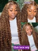 Highlight 13x6 Hd Lace Frontal Wig Human Hair Pre Plucked Deep Wave 30 40 Inch 13x4 Honey Blond Curly Lace Front Wigs Human Hair 4