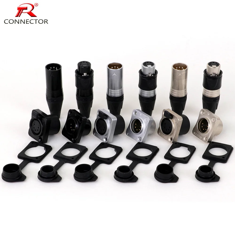 Czyuntuo Audio 1/4" Jack Hembra 0.250 In TRS Estéreo Montaje En Panel Conector De Entrada De Guitarra, Cables De Conexión, Adaptador De Conector De Micrófono, Sin Tipo De Encendido/apagado, Paquete De