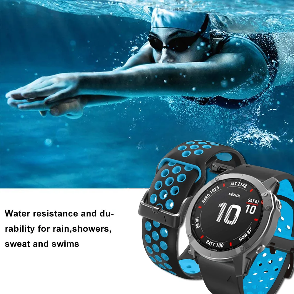QuickFit Silicone Watch Strap - Premium Adjustable Wristband Bracelet, Multiple Sizes
