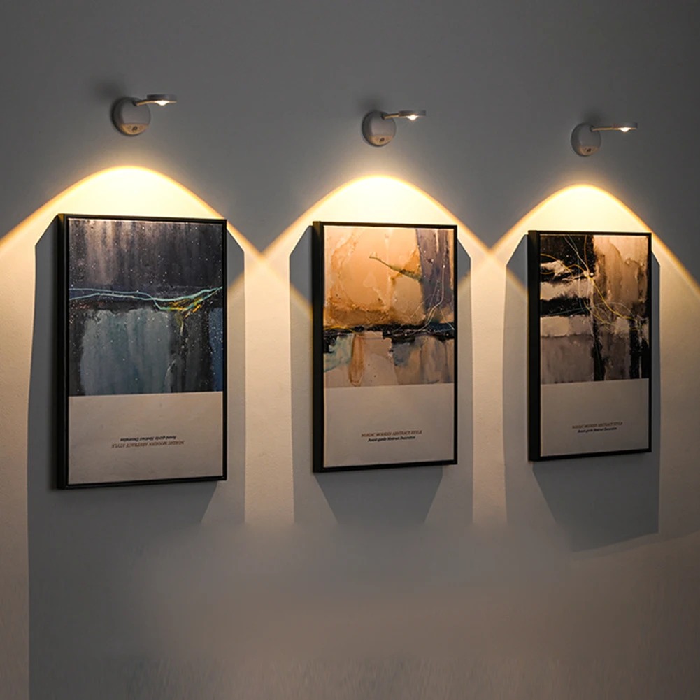 LED 벽 램프, 침실 호텔용 벽 마운트 조명 고정장치, 무한 밝기 조절, 쉬운 설치, 3 가지 색상 모드