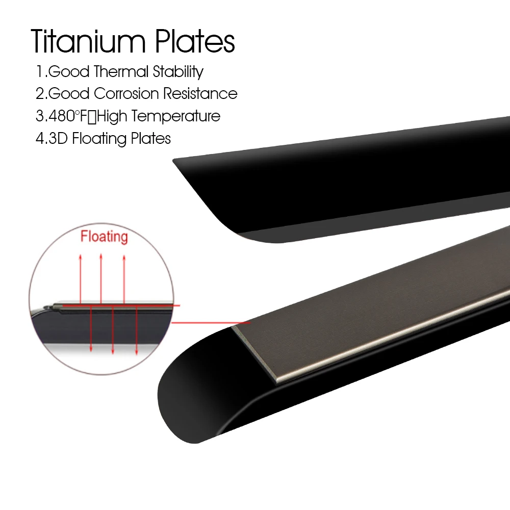 Hair Straightener Professional Keratin Treatment Flat Iron Titanium Plate 470℉ High Temperature Straightening Irons Dual Voltage 3