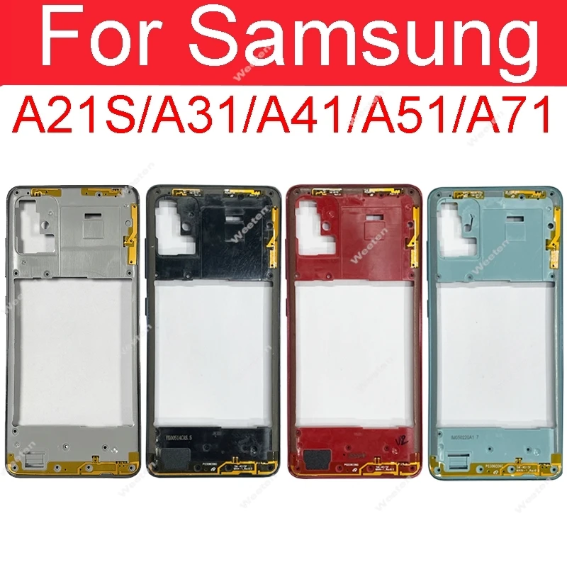 Middle Frame For Samsung Galaxy A21S A217 A217F A31 A41 A51 A71 A315 A415 A515 A515 A715 Housing Center Cover With Side Button