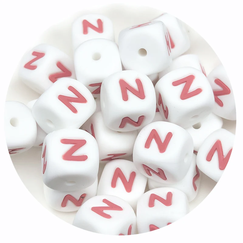 10 Stücke Neue 12mm Baby Silikon Buchstaben Perlen Schnuller Buchstaben Alphabet Perlen Kauen Zahnen Beißringe Pflege Dusche Geschenke BPA freies – Detail 17