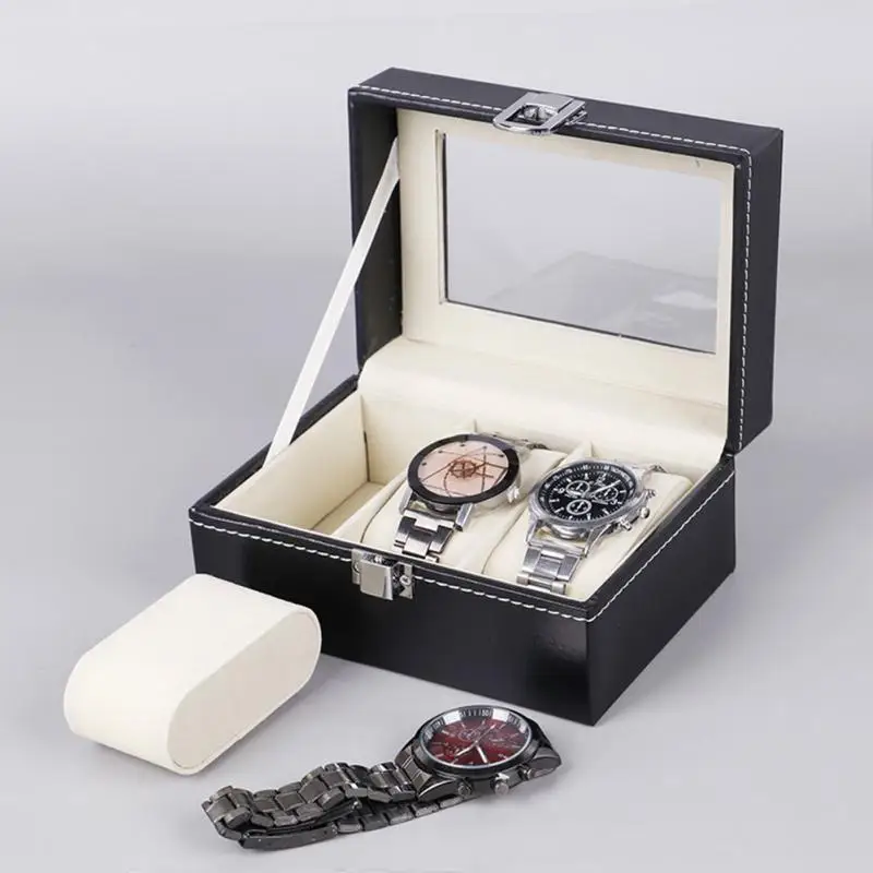 Watch Box 2/3/4/5/6/8/10 Grids PU Leather Watch Case Jewelry Storage Box Packaging Organizer Jewelry Display