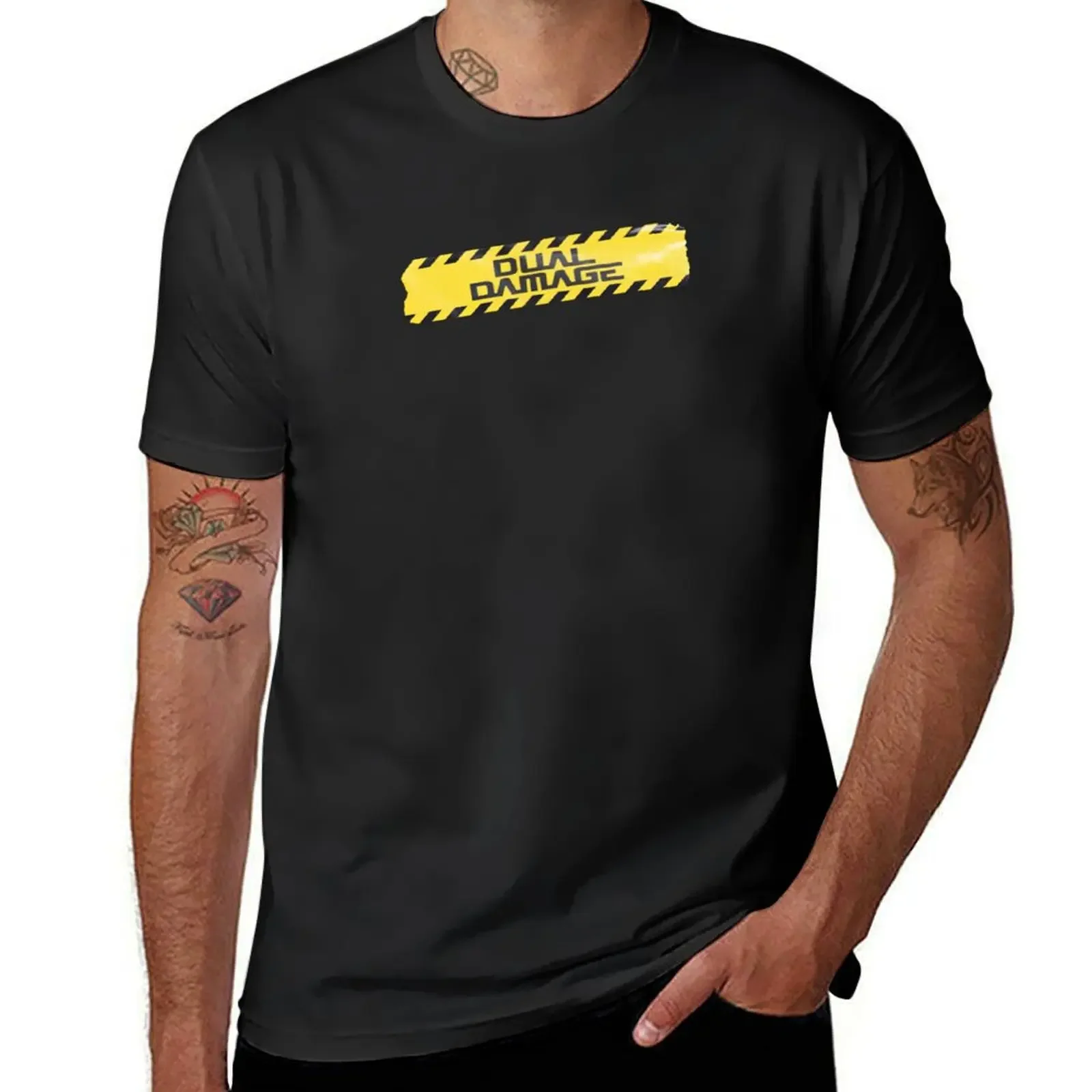 

Dual Damage T-shirt cute clothes plus sizes Men's cotton t-shirt