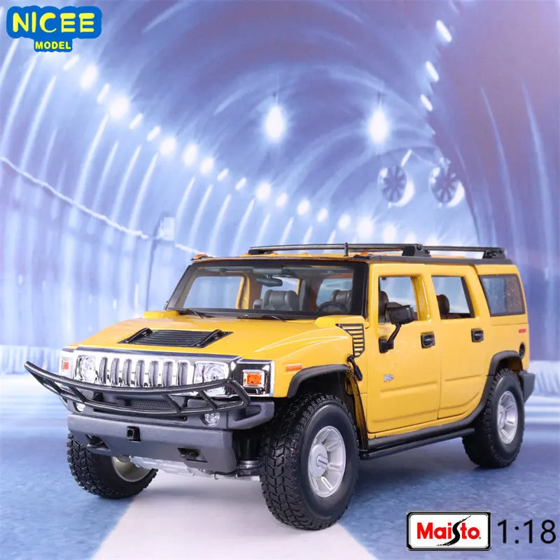 

Внедорожник Maisto 1:18 2003 HUMMER H2 внедорожник модель автомобиля из сплава с высокой степенью имитации Коллекционная декоративная игрушка в подарок B258