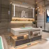 Bathroom Vanity with Sink - Floating Bathroom Vanity Includes Modern Metal Luxury Style,Wall Mouted Cabinet with Towel Hanging 2