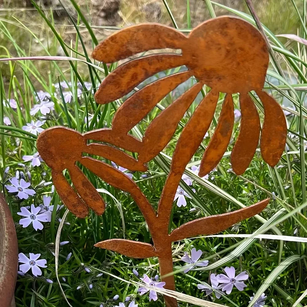 Rustic Metal Rabbit Garden Stake Adorable Rusty Bunny Silhouette for Farmhouse Decor Perfect Outdoor Yard Art for Christmas Garden Decoration Animal Stakes Animal Ornaments