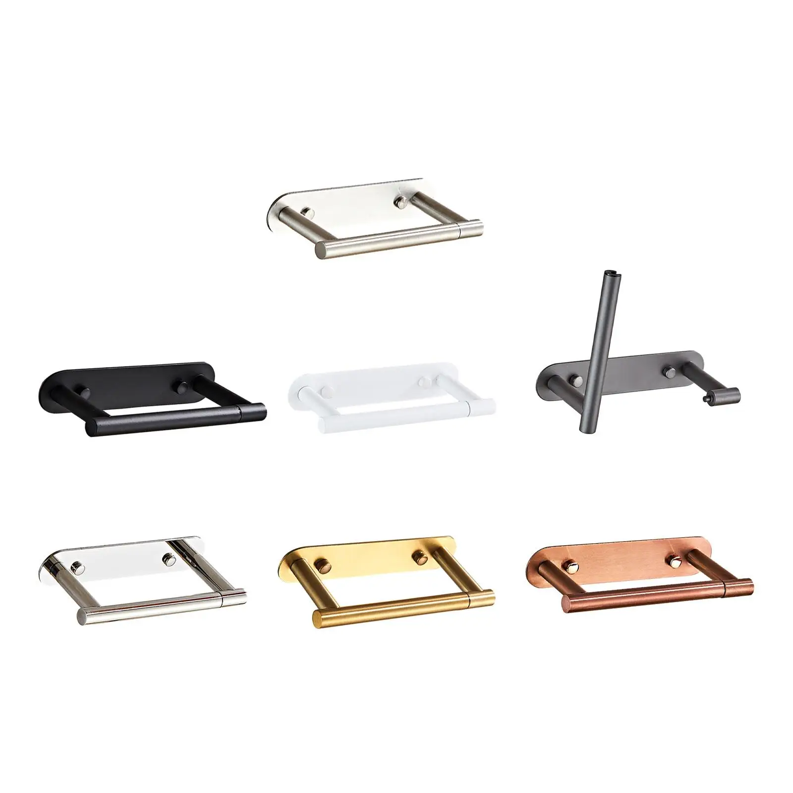 Toilet Paper Roll Holder Storage Rack Durable Sturdy Easy Installation Tissue Roll Holder Wall Mount for Home Shop Hotel