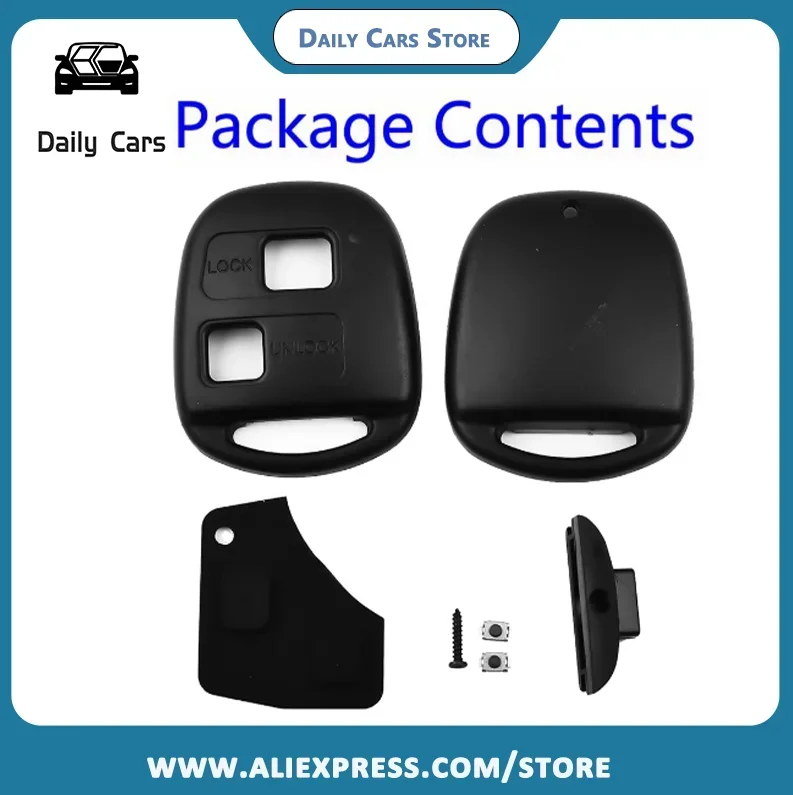 Remote Car Key Case 2-Buttons Pad Micro Switch Anti-Scratch Shell For Toyota For Yaris-Estima Pixis For RAV4 Corolla
