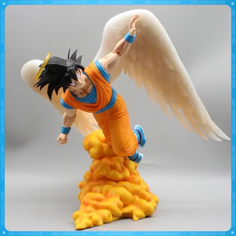 

Dragon Ball Anime Figure Son Goku Figure Somersault Cloud Anime Action Figures Angel Wings Model Collection Christmas Toys Gift