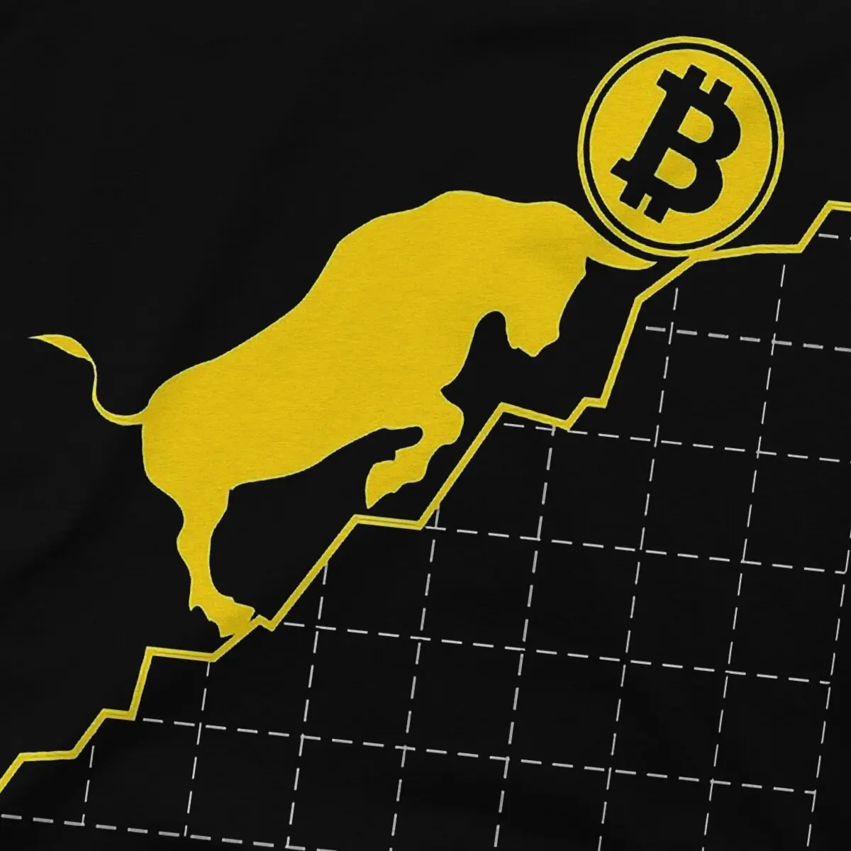 독특한 황소와 비트코인 기호 크루 넥 100% 코튼 티셔츠, 남성용 크립토 통화 짧은 티셔츠 - AliExpress