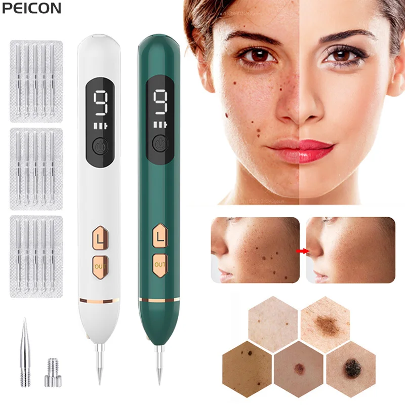 Laser Plasma Pen Black Dots Freckles Mole Wart Dark Spot Remover Electric Pimples Tattoo Skin Tag Removal For Face