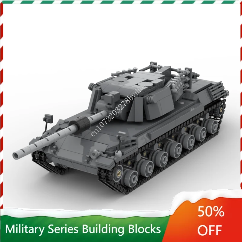 

1045PCS MOC WW2 Military Weapons Leopard 1 Tank Turret Model Building Blocks Technology Bricks DIY Assembly Toys Birthday Gifts