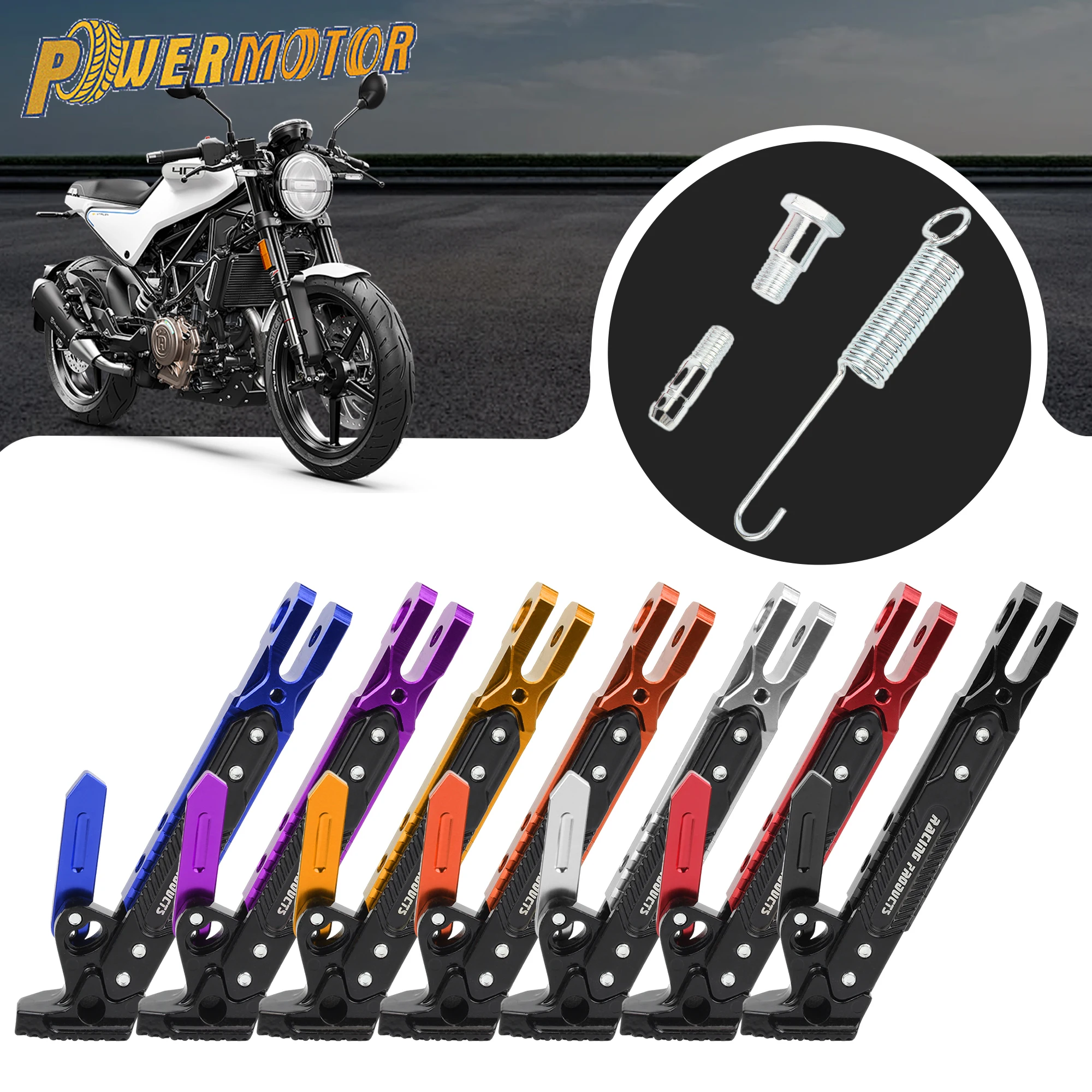 Adjustable Metal Motorcycle Kickstand Parking Bracket