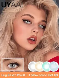 Контактные линзы для глаз, линзы с естественными контактами, 2 шт., цвет под все год