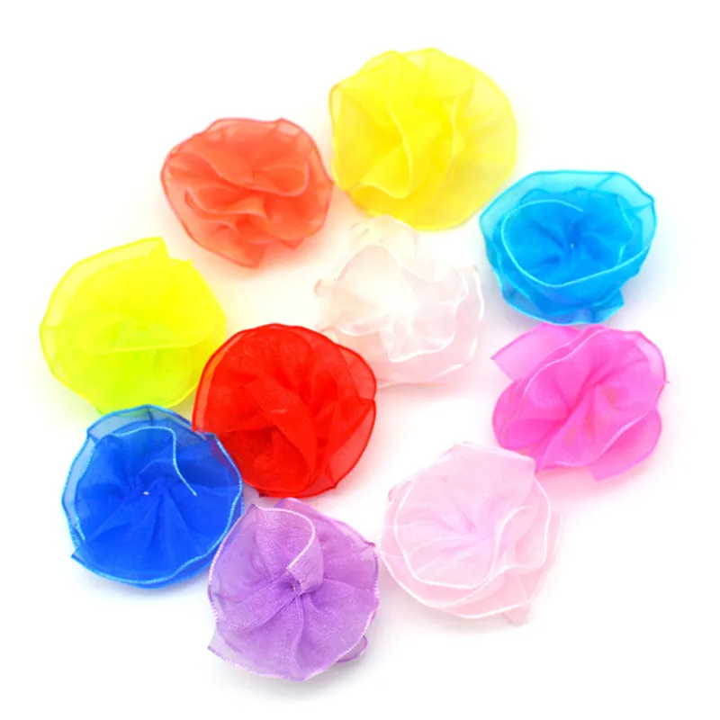 100PC/Lot Candy Colors Dog Hair Bows Princess Gauze Dog Bows Dog Grooming Accessories Pet Supplies 4