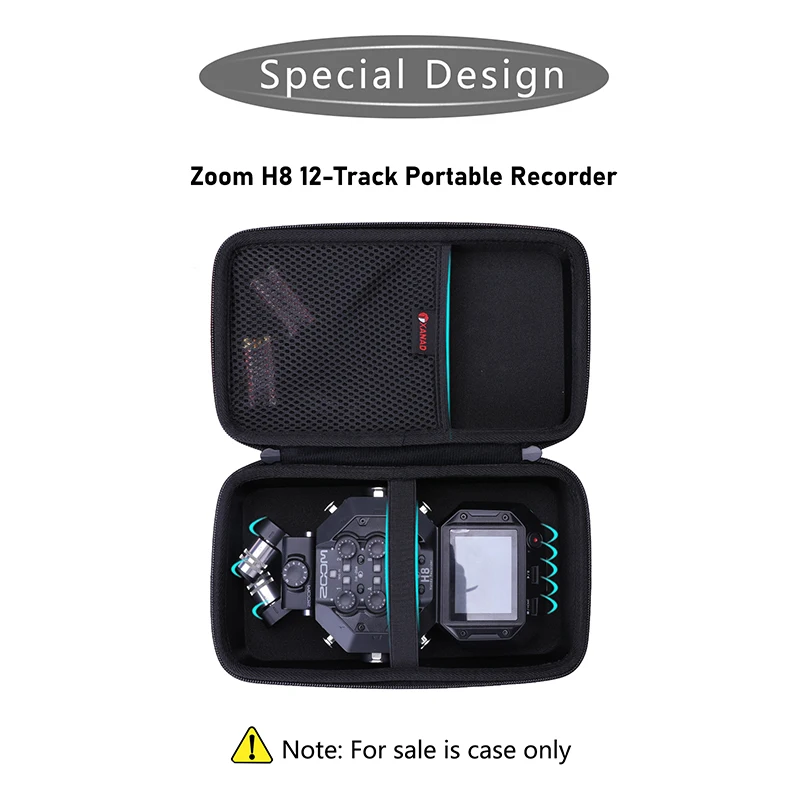 Xanad-eva Hard Case para Zoom h8 Audio Recorder Dispositivo Protetor Carregando Bolsa de Armazenamento - Image 3