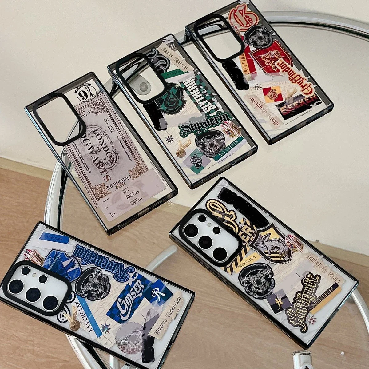 Ticket MagSafe Acrylic Black Border Magnetic Phone Case for Samsung Galaxy S22 U S23 Ultra S24 Ultra Cover Protective Shell