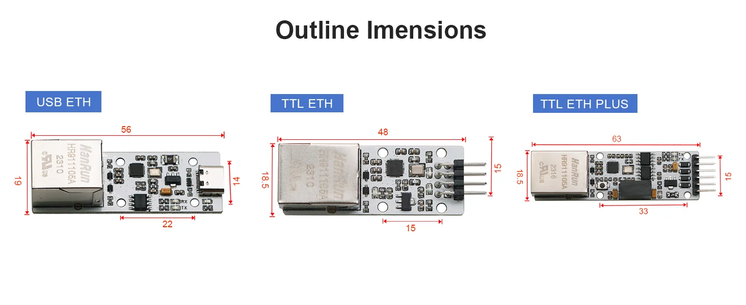 Модуль ETH RS232 485 Последовательный порт USB TTL к модулю ETH ...