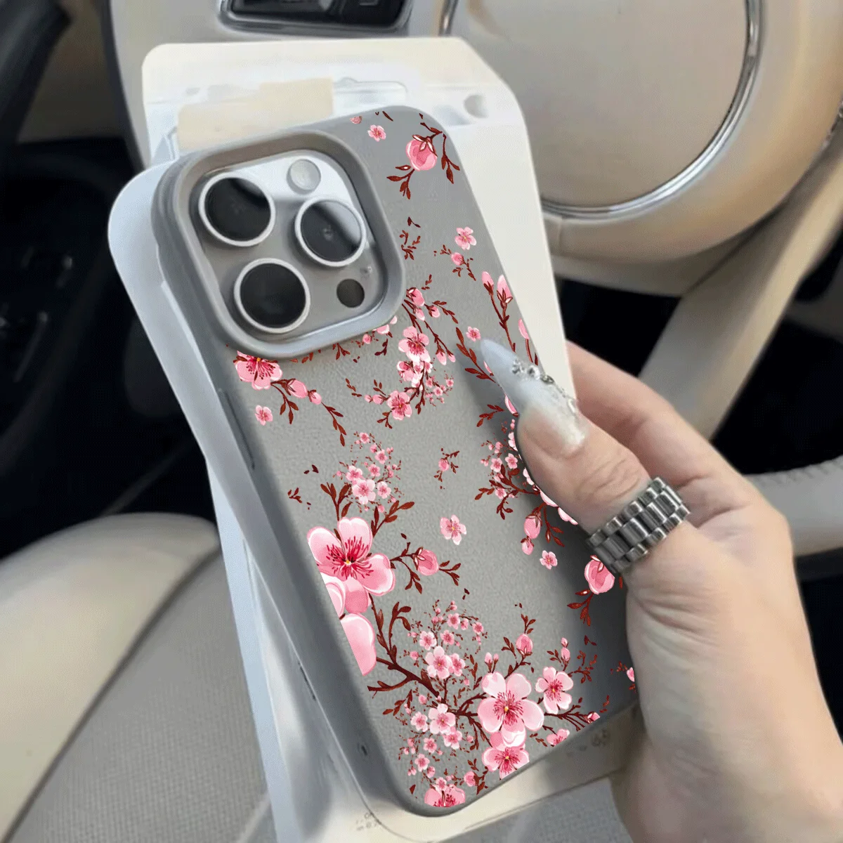 Elegant Flower Butterfly Leather Candy Phone Case Cover