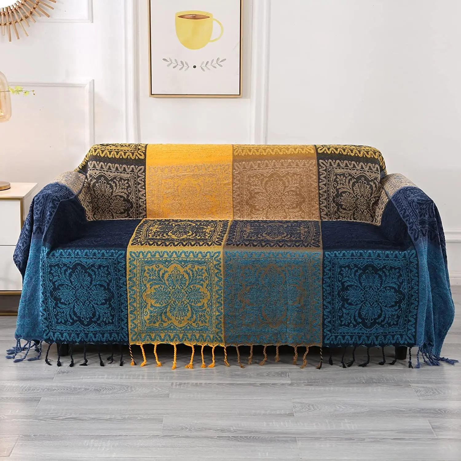 Bohemian Large Blankets To Cover Sofa Boho Couch Cover Blanket